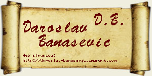 Daroslav Banašević vizit kartica